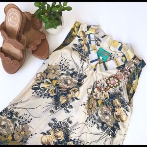 Johnny Was Silk Floral Shift Dress (size S)